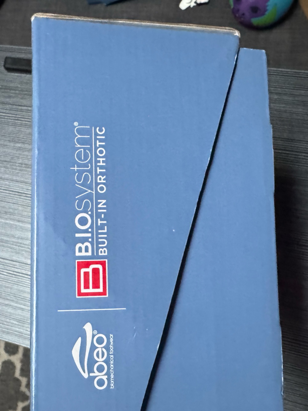 Abeo Blue Women's Heels Shoe Box with B.I.O.system Logo